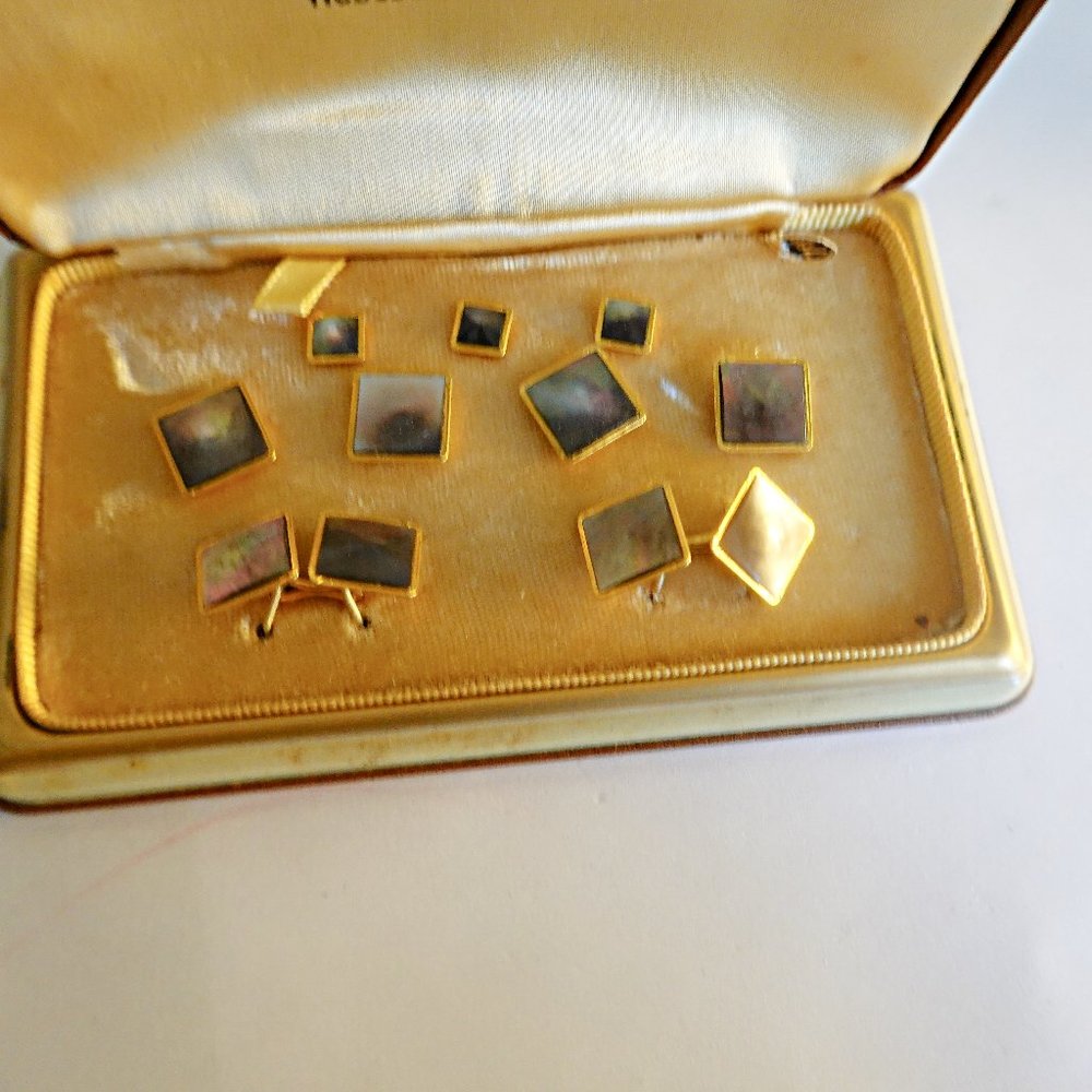 Antique Cufflinks and Studs Complete Set